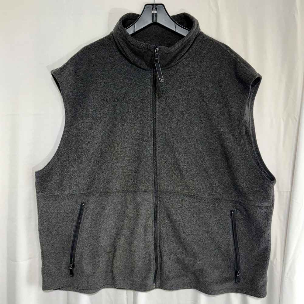Columbia Mens Steens Mountain‎ Fleece Vest Charcoal Gray 2X Full Zip Outdoor
